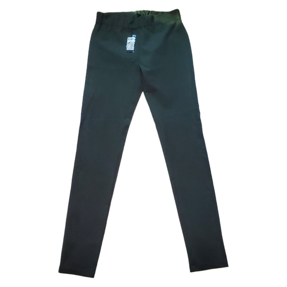 Joseph Gabardine Stretch Pant Slim Leg Pull On Elastic Waist Green US 8 FR 38